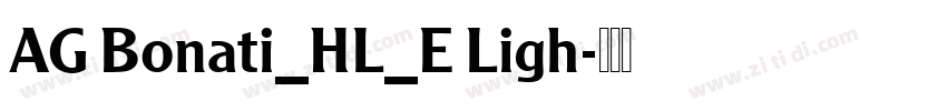 AG Bonati_HL_E Ligh字体转换